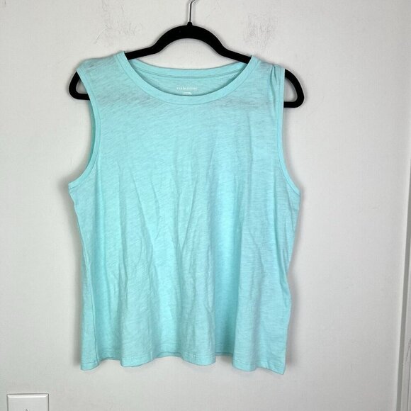 Eileen Fisher Prism Organic Cotton Jersey Crewneck Tank Top Size Medium NWT - Picture 3 of 11
